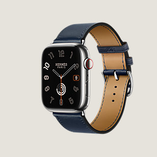 Series 9 case & Band Apple Watch Hermès Single Tour 45 mm | Hermès USA